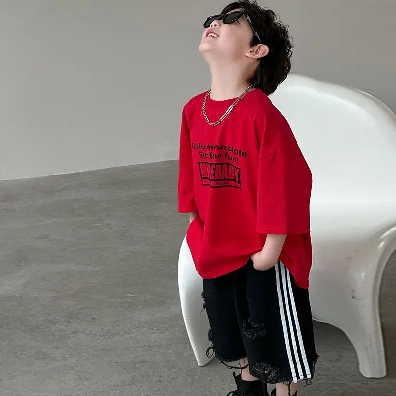 Boys Pure Cotton T-Shirt White 2025 Casual Kids Wear — feature 17