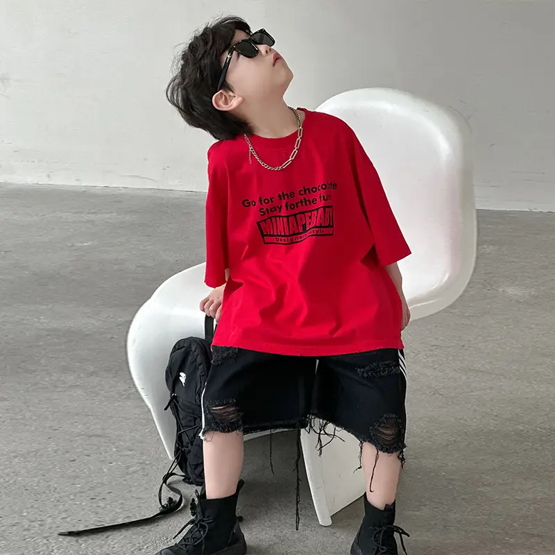 Boys Pure Cotton T-Shirt White 2025 Casual Kids Wear — feature 20