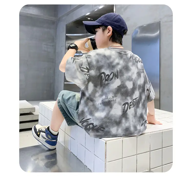 Boys T-Shirt Grey Iron Print Summer 2026 — feature 11