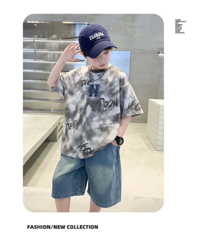 Boys T-Shirt Grey Iron Print Summer 2026 — feature 12