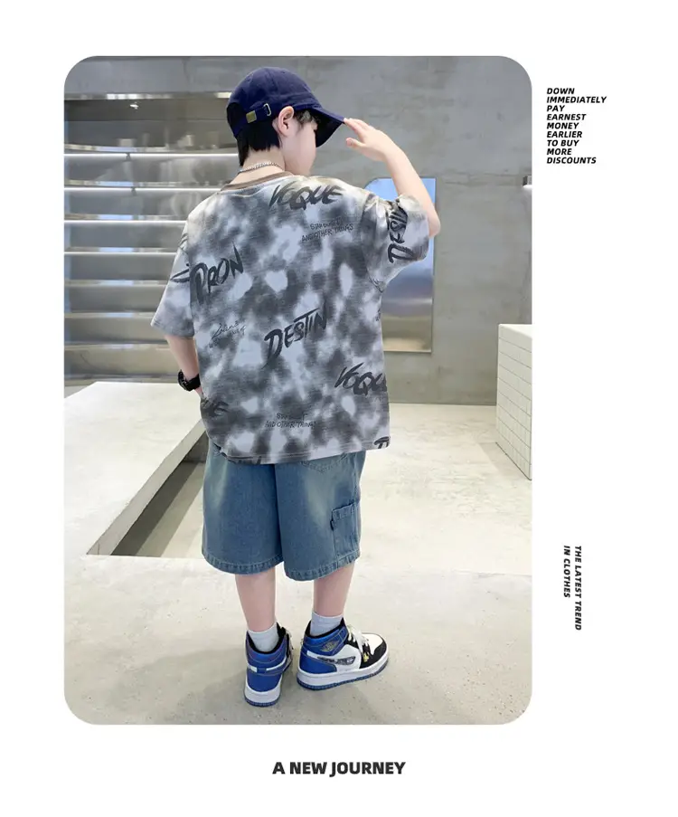 Boys T-Shirt Grey Iron Print Summer 2026 — feature 13