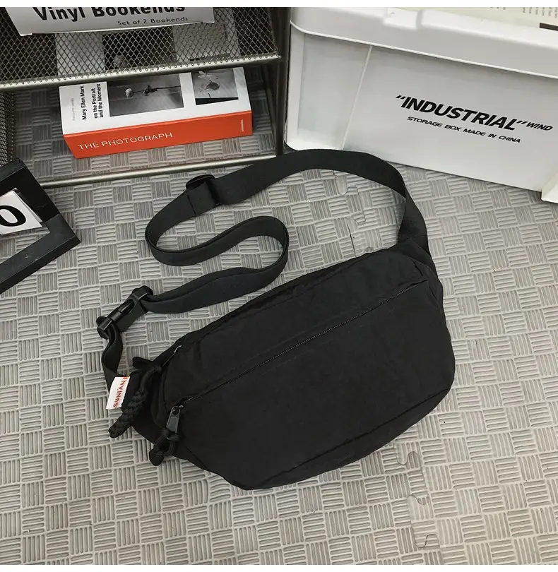 Japanese Style Crossbody Bag Yellow Black Nylon Casual — feature 42