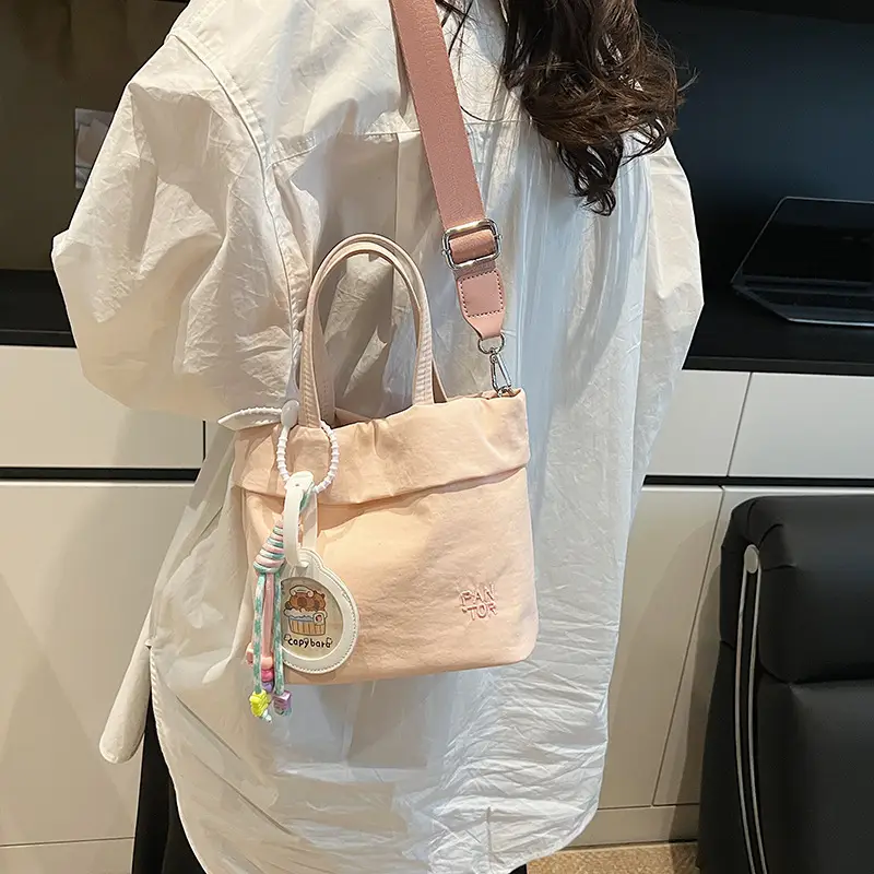 Grey Women's Crossbody Tote Bag with Shoulder Strap