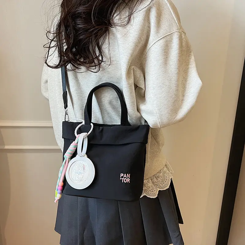 Grey Women's Crossbody Tote Bag with Shoulder Strap