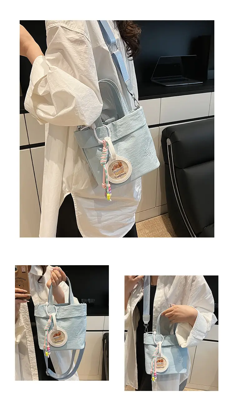 Grey Women's Crossbody Tote Bag with Shoulder Strap — feature 10