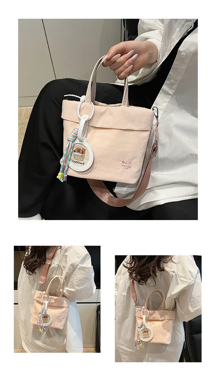 Grey Women's Crossbody Tote Bag with Shoulder Strap — feature 11