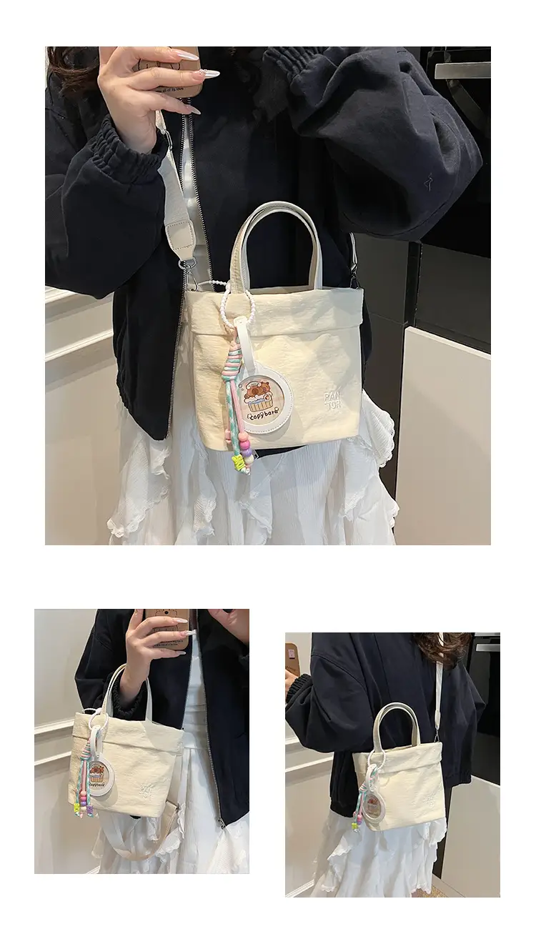 Grey Women's Crossbody Tote Bag with Shoulder Strap — feature 12