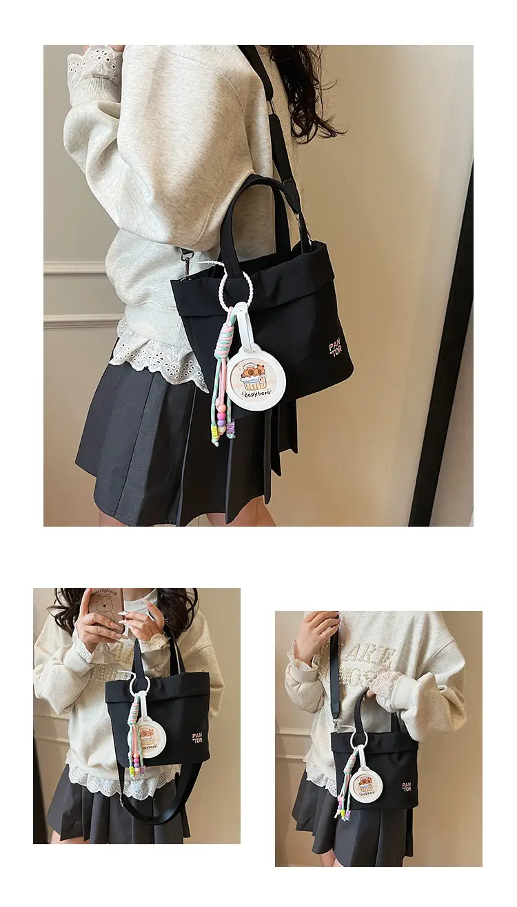 Grey Women's Crossbody Tote Bag with Shoulder Strap — feature 13