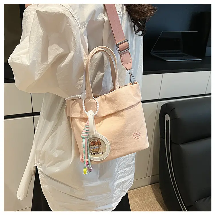 Grey Women's Crossbody Tote Bag with Shoulder Strap — feature 24