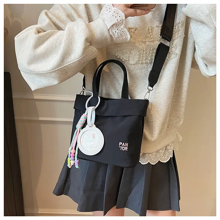 Grey Women's Crossbody Tote Bag with Shoulder Strap — feature 31