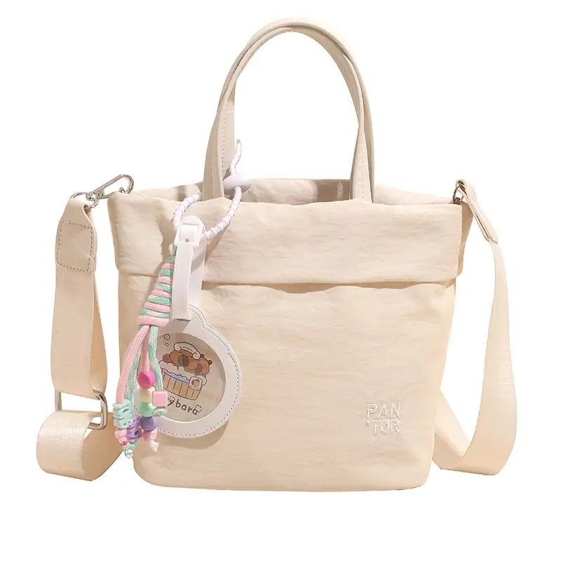 Grey Women's Crossbody Tote Bag with Shoulder Strap