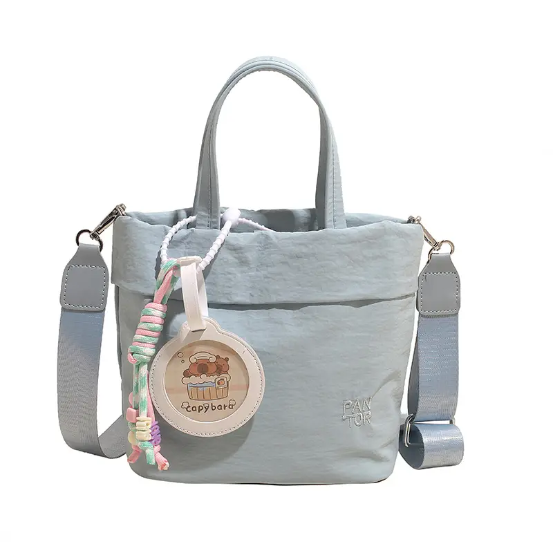 Grey Women's Crossbody Tote Bag with Shoulder Strap