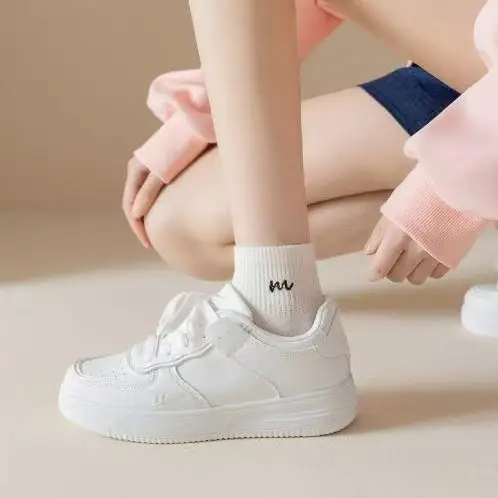 Women's Spring and Summer Thin Socks, Sweat-Absorbent, Breathable, Simple and Versatile Sports Socks, Student Socks, Zhuji Socks