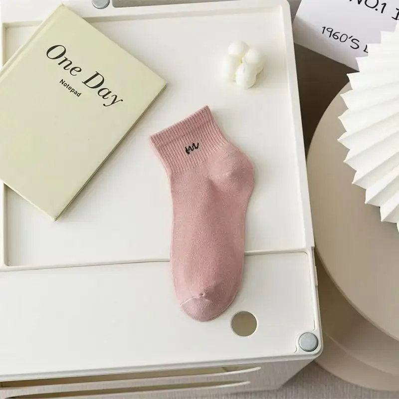 Women's Spring and Summer Thin Socks, Sweat-Absorbent, Breathable, Simple and Versatile Sports Socks, Student Socks, Zhuji Socks