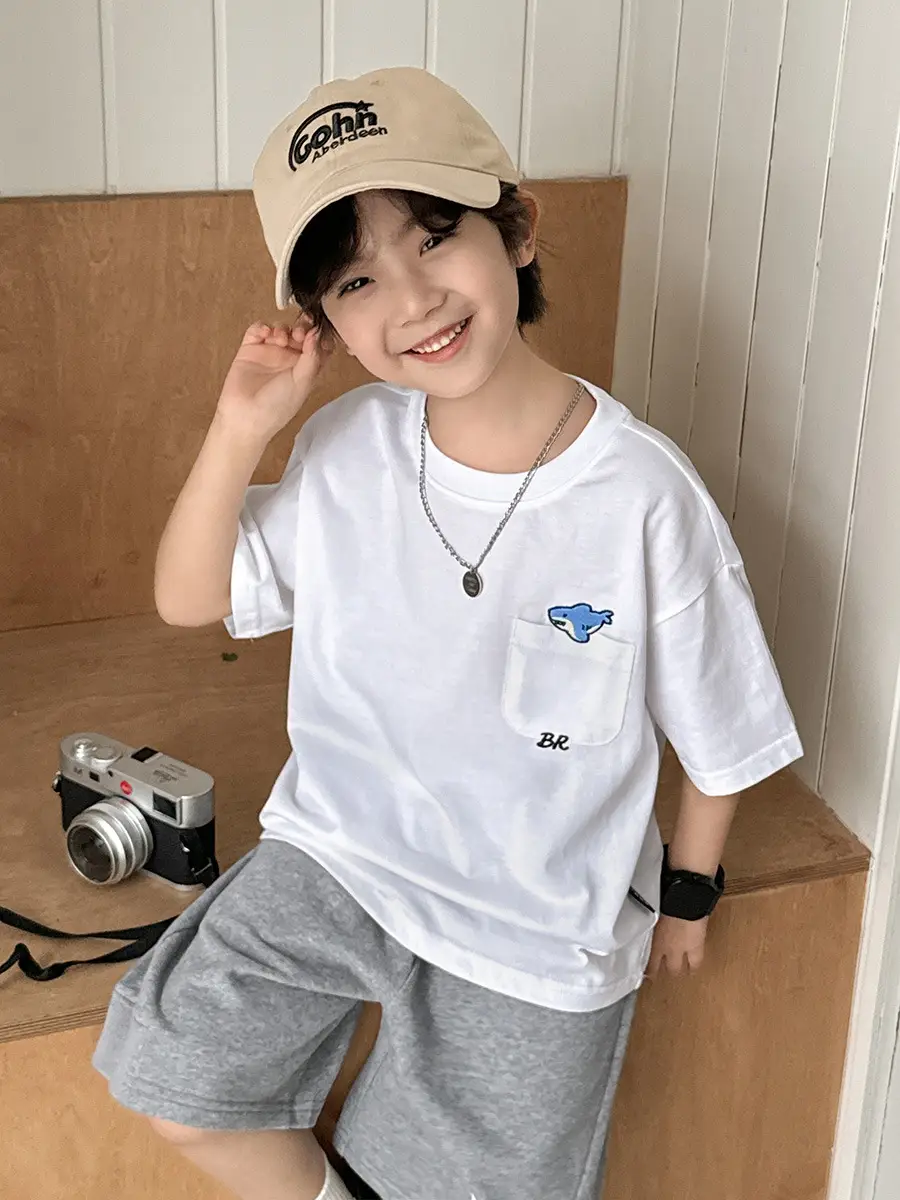 Boys Pure Cotton Short Sleeve T-Shirt Summer Wear