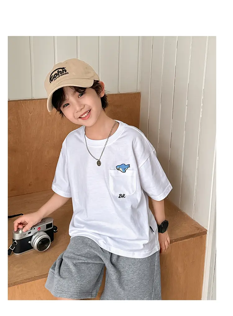 Boys Pure Cotton Short Sleeve T-Shirt Summer Wear — feature 10