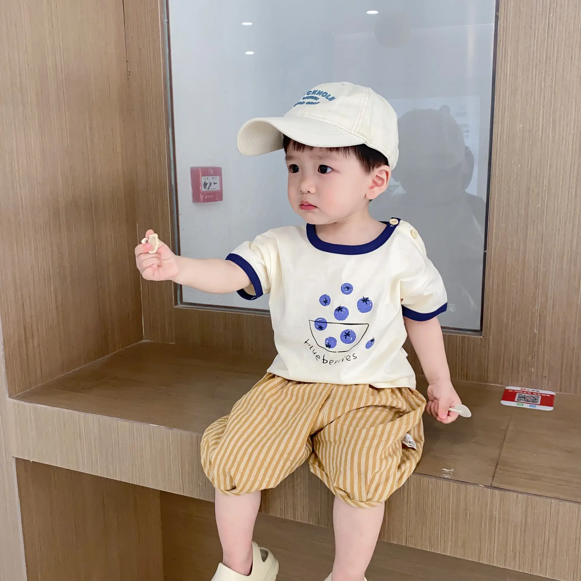 Boys Summer T-Shirt Cap Shorts Set 2025 - Image 2