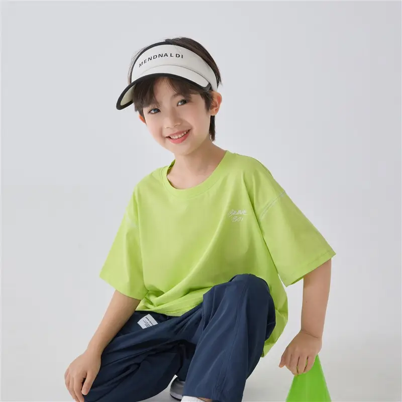 Haima Boys 2026 Cool Short Sleeve T-Shirt Beige - Image 3