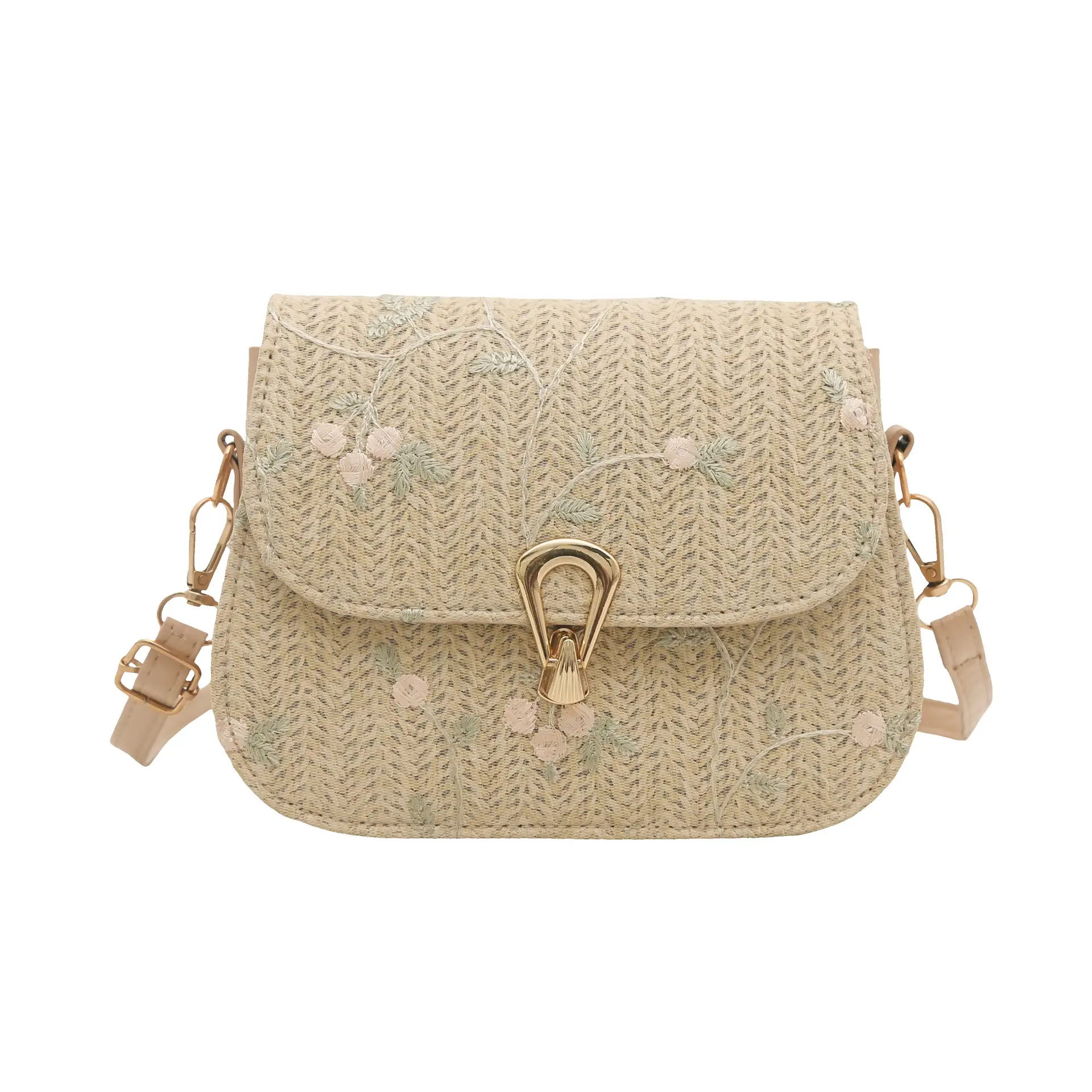 Korean Style Straw Latch Bag for Women - Image 7