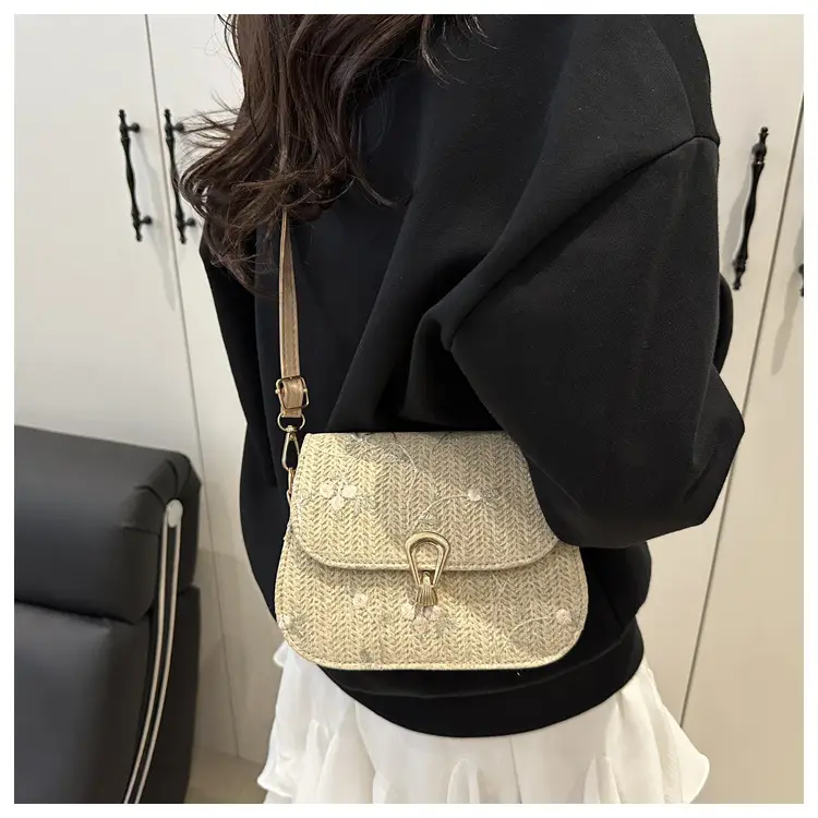 Korean Style Straw Latch Bag for Women — feature 11
