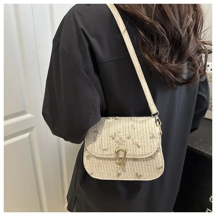 Korean Style Straw Latch Bag for Women — feature 13