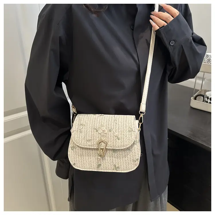 Korean Style Straw Latch Bag for Women — feature 14