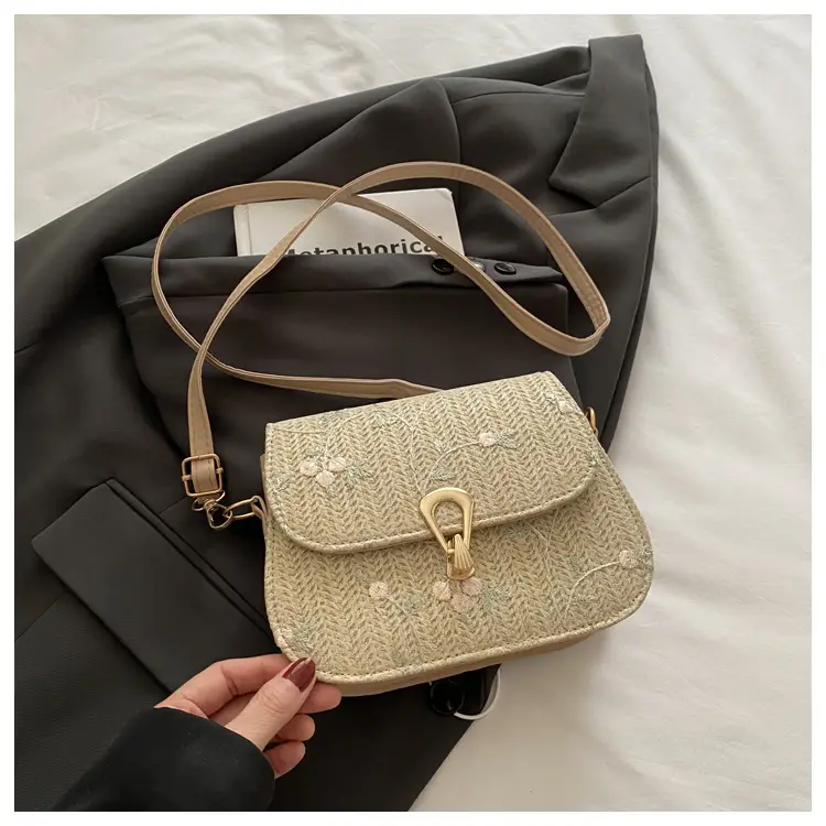 Korean Style Straw Latch Bag for Women — feature 20