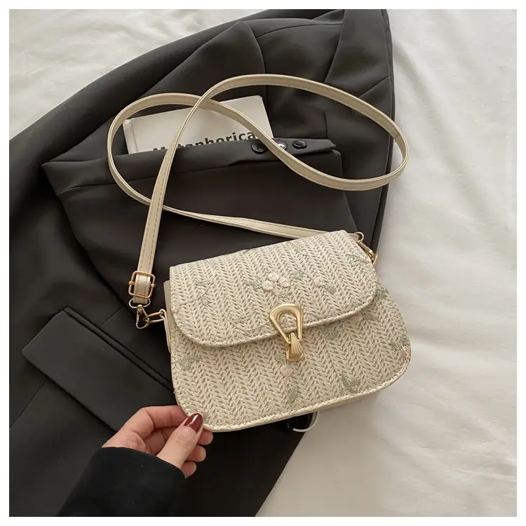 Korean Style Straw Latch Bag for Women — feature 21