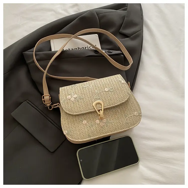 Korean Style Straw Latch Bag for Women — feature 8