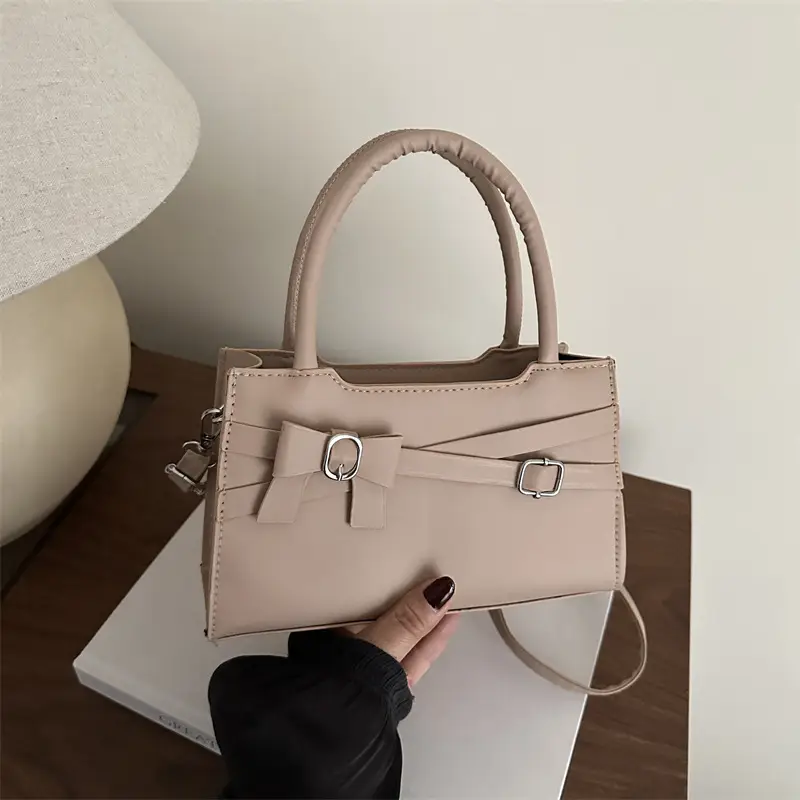 Women's Sweet Bow Crossbody Bag Beige 2025 - Image 6