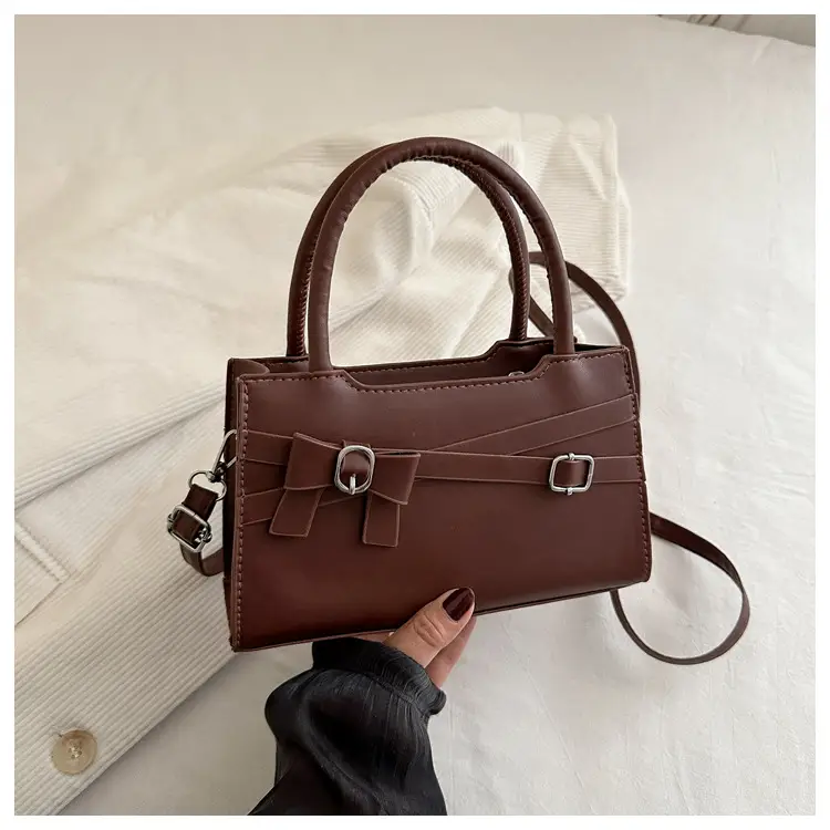 Women's Sweet Bow Crossbody Bag Beige 2025 - Image 4