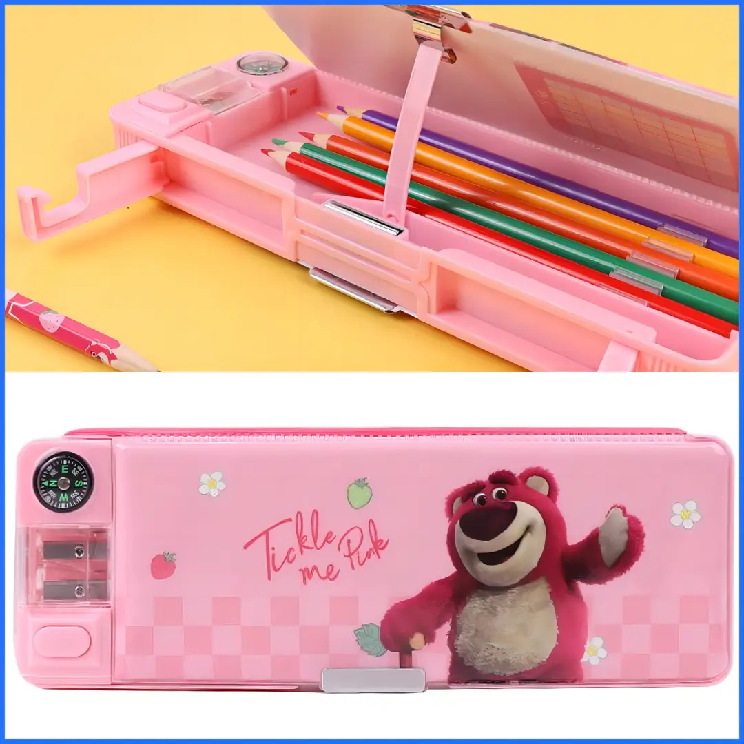 Frozen quicksand pencil case multi-functional primary school children kindergarten cartoon pencil case double-layer large capacity Aisha