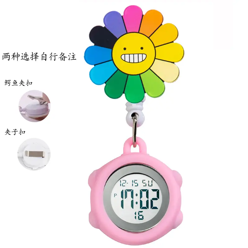 Telescopic Electronic Digital Nurse Watch with Flower Hook - Image 24