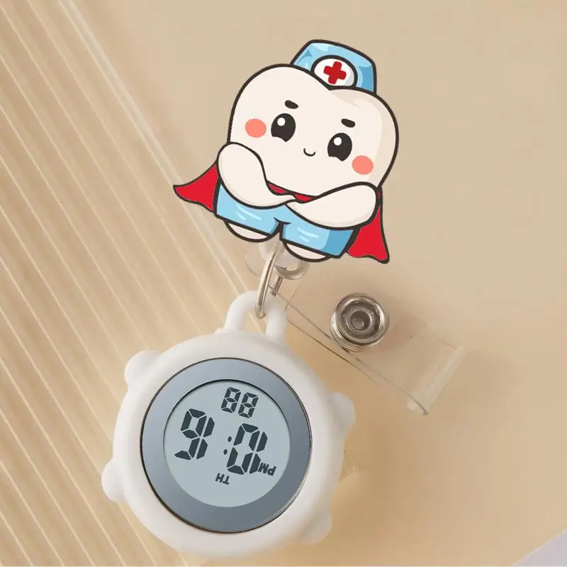 Telescopic Electronic Digital Nurse Watch with Flower Hook - Image 58