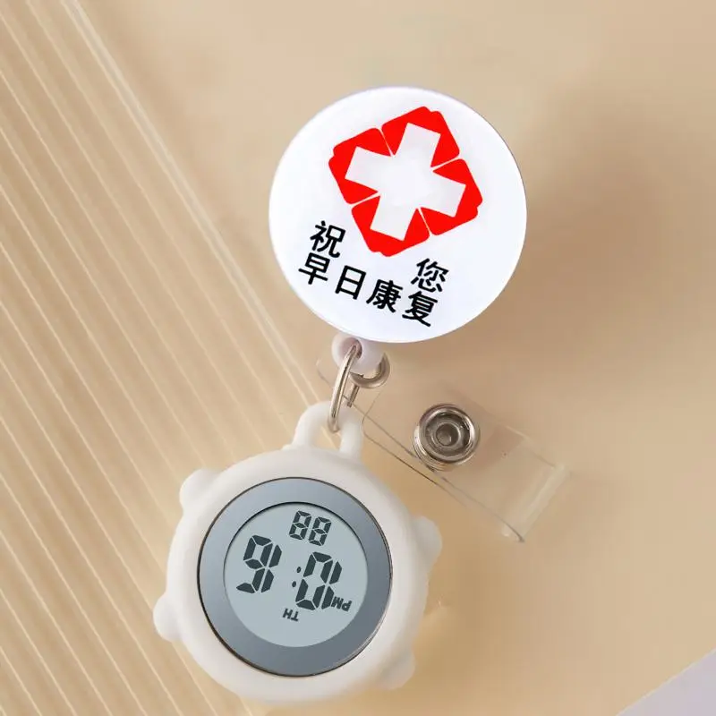 Telescopic Electronic Digital Nurse Watch with Flower Hook - Image 9