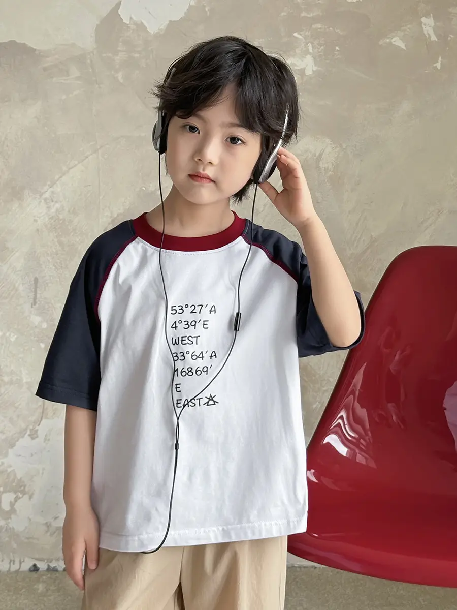 Boys Cotton Raglan T-Shirt 2025 Summer New Model - Image 4