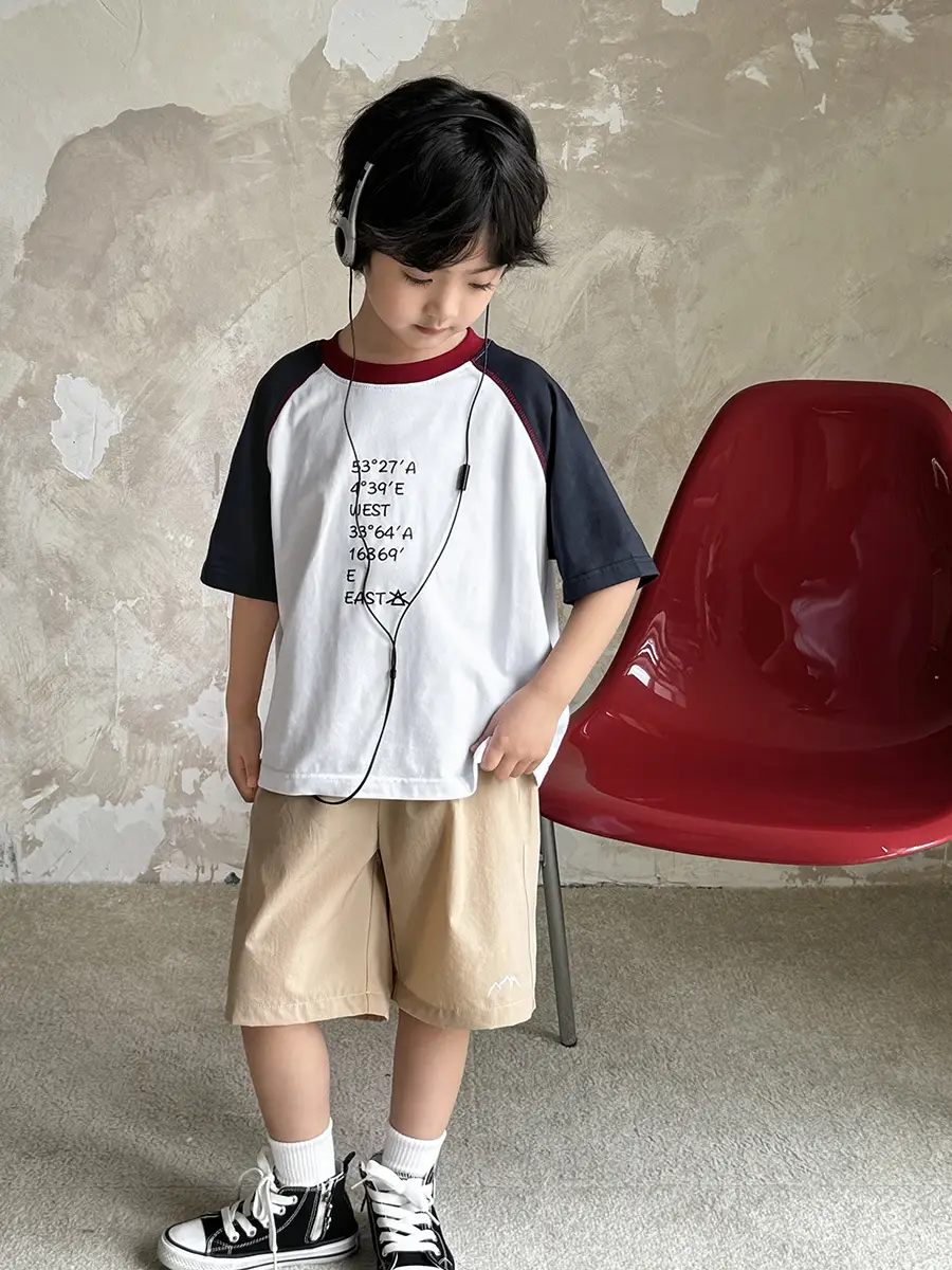 Boys Cotton Raglan T-Shirt 2025 Summer New Model - Image 6