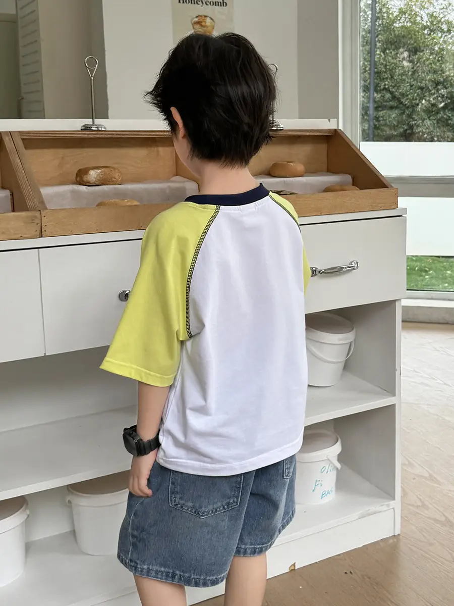 Boys Cotton Raglan T-Shirt 2025 Summer New Model - Image 7