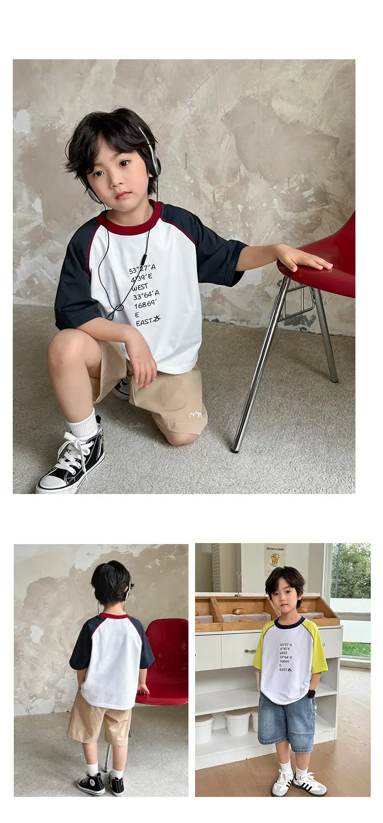 Boys Cotton Raglan T-Shirt 2025 Summer New Model — feature 10