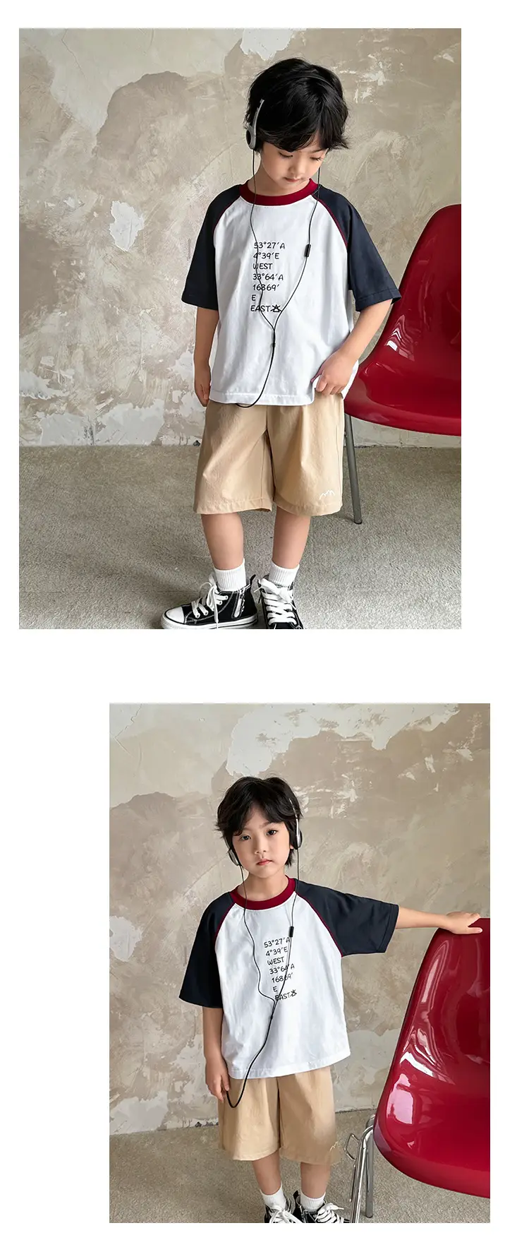 Boys Cotton Raglan T-Shirt 2025 Summer New Model — feature 13