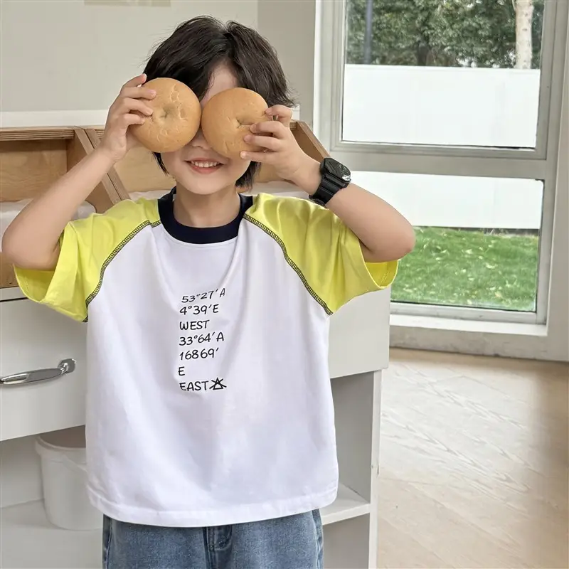 Boys Cotton Raglan T-Shirt 2025 Summer New Model - Image 2