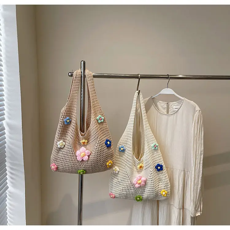Women's Knitted Flower Shoulder Crossbody Bag — feature 11