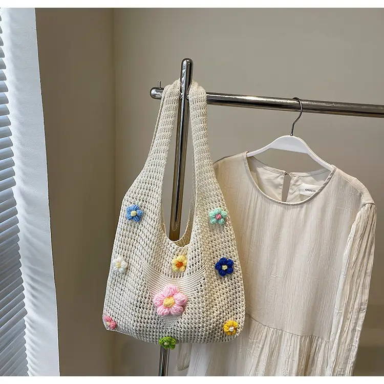 Women's Knitted Flower Shoulder Crossbody Bag — feature 12