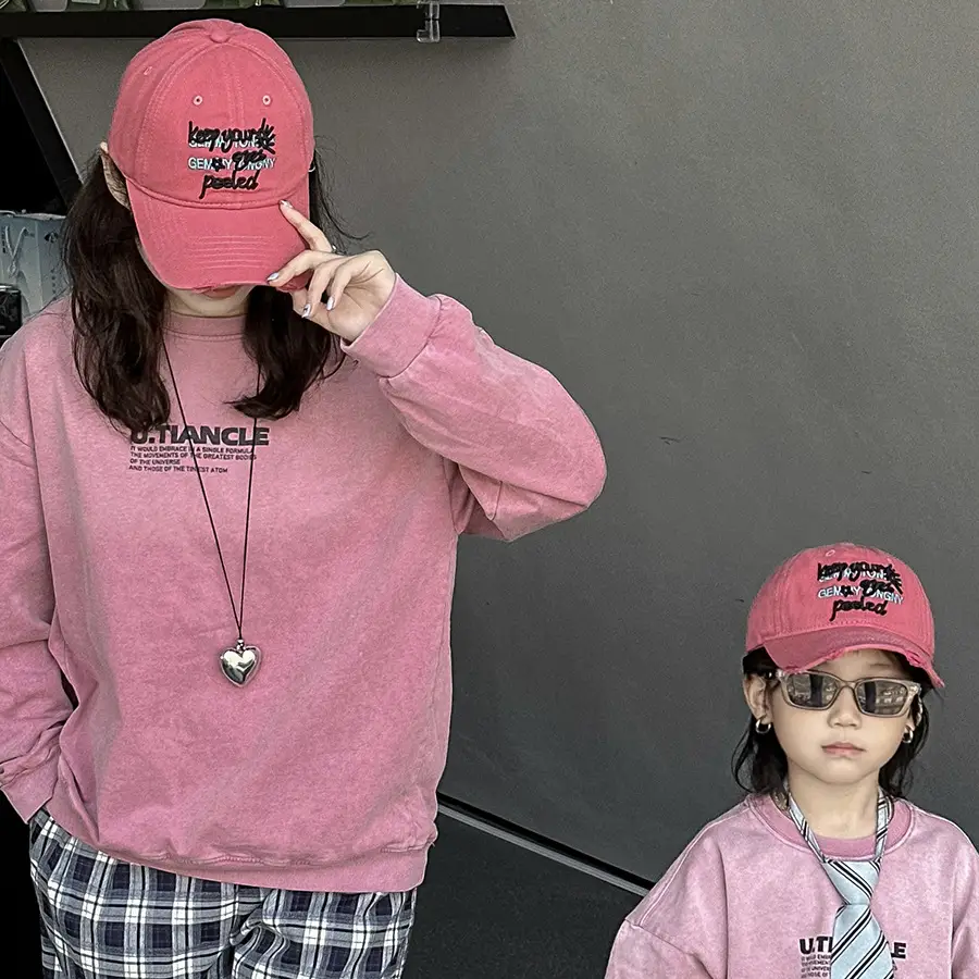 Beige Printed Baseball Cap for Kids Spring Autumn 2025 - Image 5