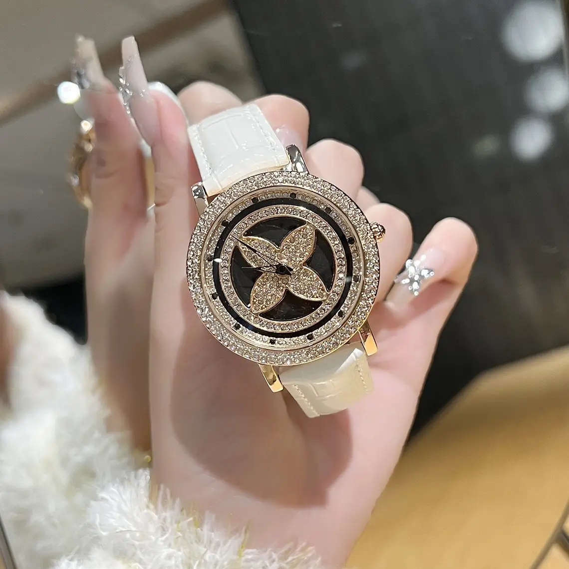 Luxury 4-Lever Watch for Women with Crystal Band - Image 4