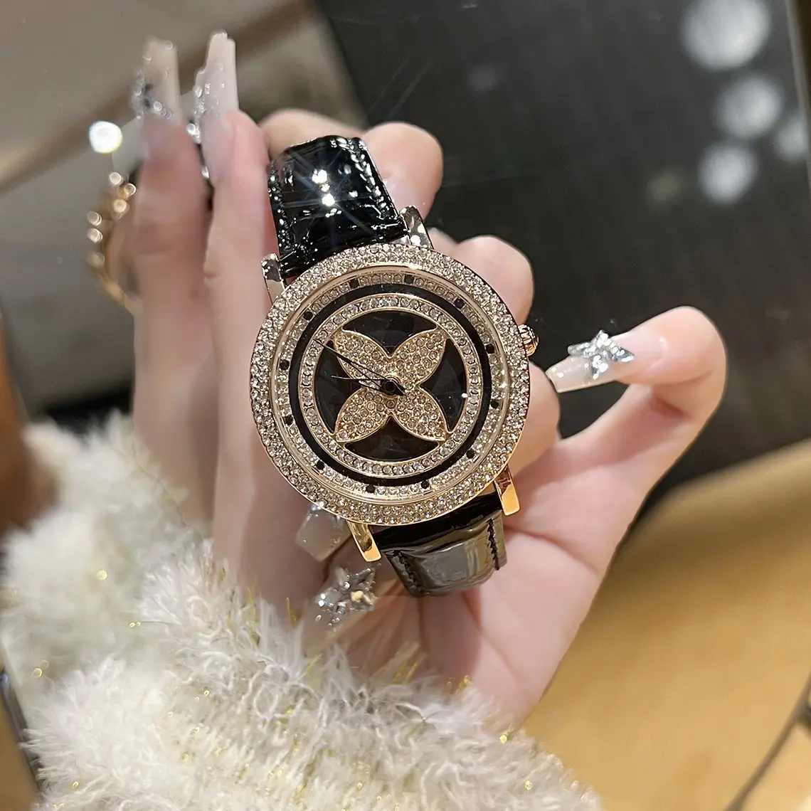 Luxury 4-Lever Watch for Women with Crystal Band - Image 3