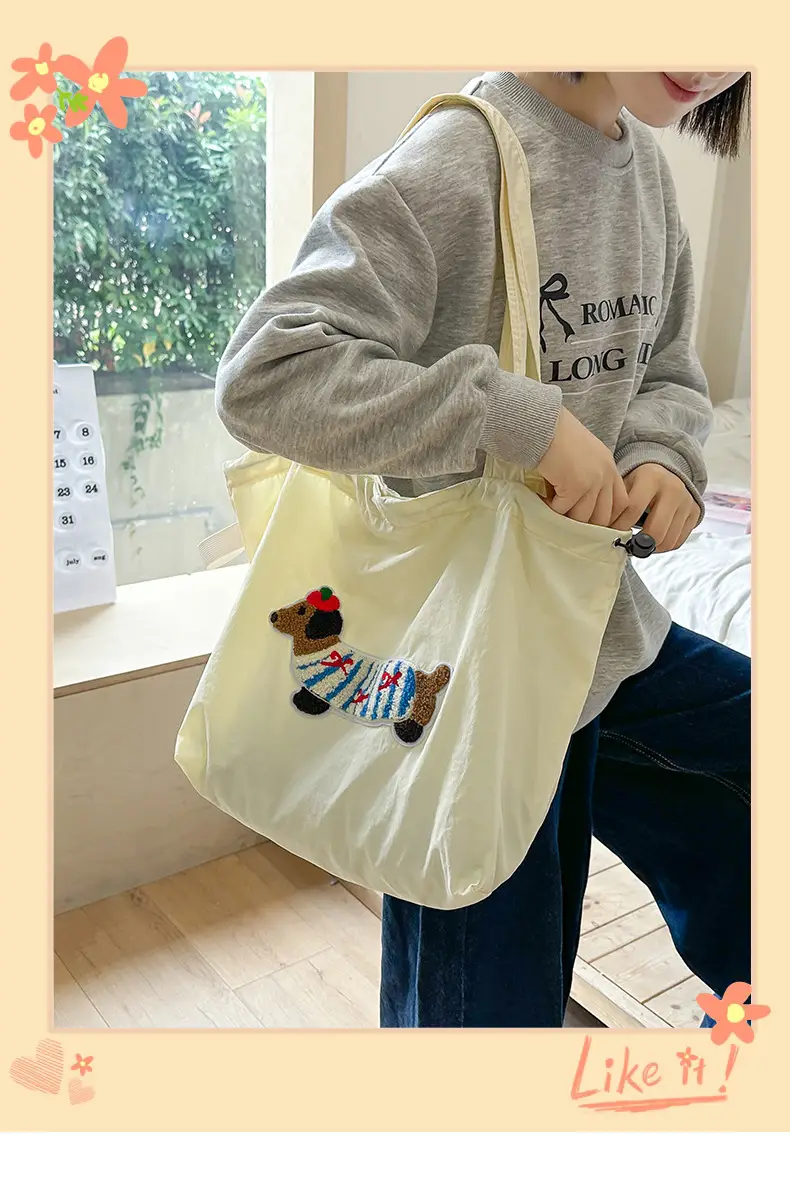 Women Canvas Shoulder Bag Black White 2025 Spring — feature 20
