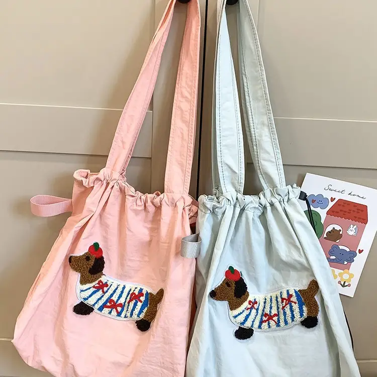 Women Canvas Shoulder Bag Black White 2025 Spring — feature 21