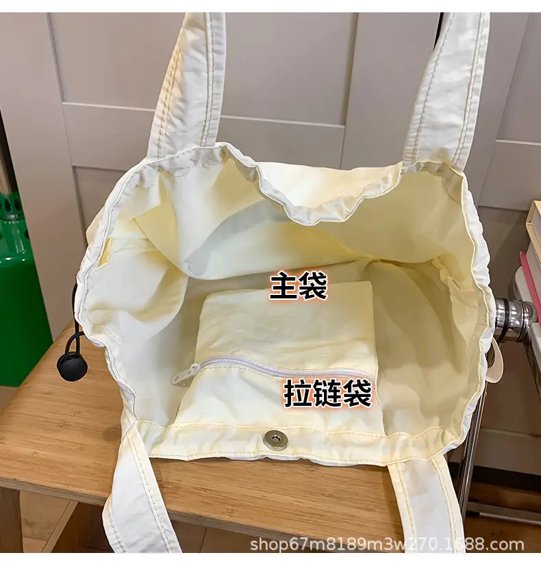 Women Canvas Shoulder Bag Black White 2025 Spring — feature 30