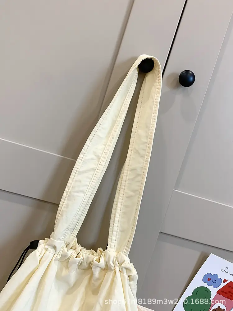 Women Canvas Shoulder Bag Black White 2025 Spring — feature 43